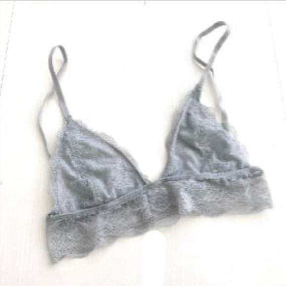 Brandy Melville blue NEW lace triangle bralette - Picture 1 of 4